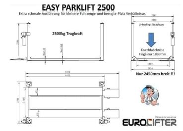 Parklift Typ XS 2500 extra schmal